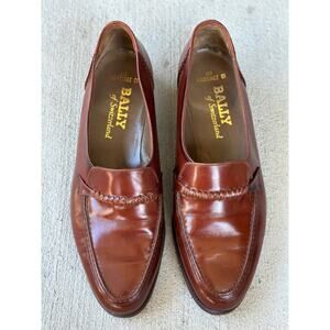 Bally of Switzerland Men’s 8E Parawet 663 Martinez Brown Leather Loafers Shoes